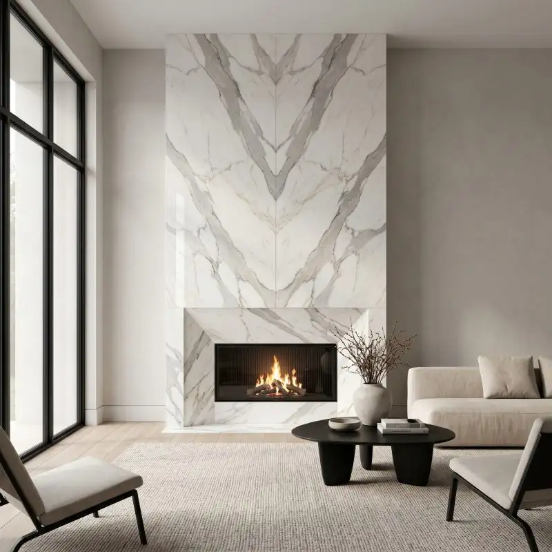 Calacatta Marble Fireplace Mantel