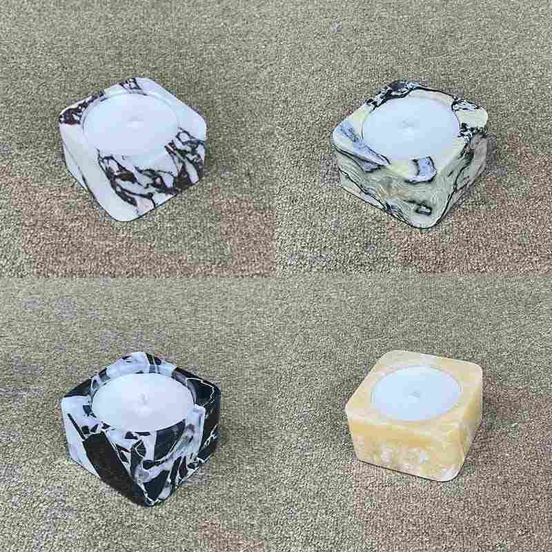 Minimalist Travertine Candle Holders