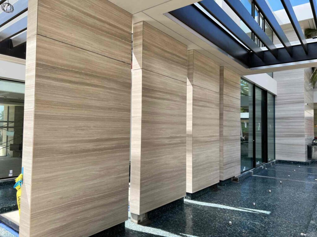 White wood grain Celestite LA Bevely Hill Villa
