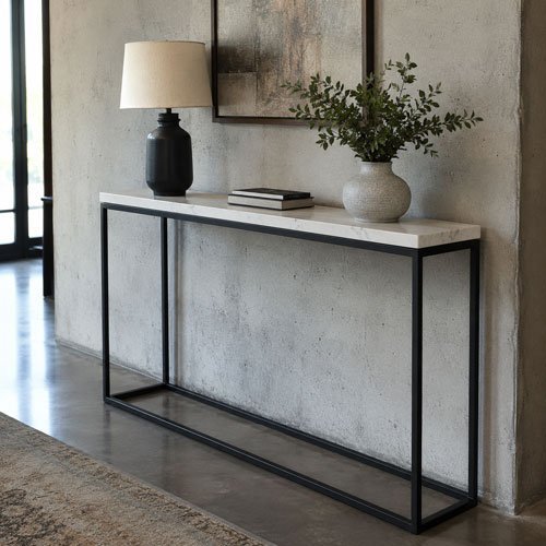 Iron-and-Marble-Console-Table