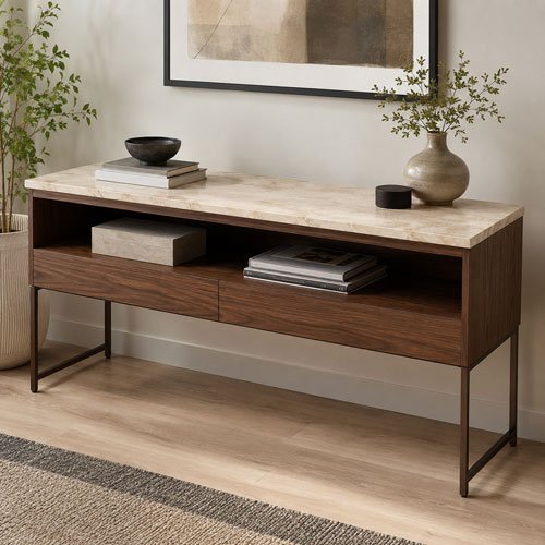 Marble-Console-Table-with-Storage