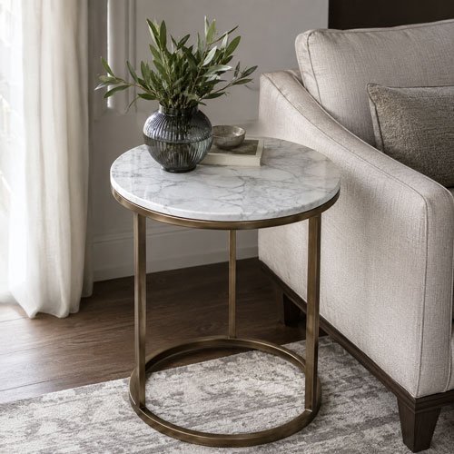 Round-Marble-Side-Table