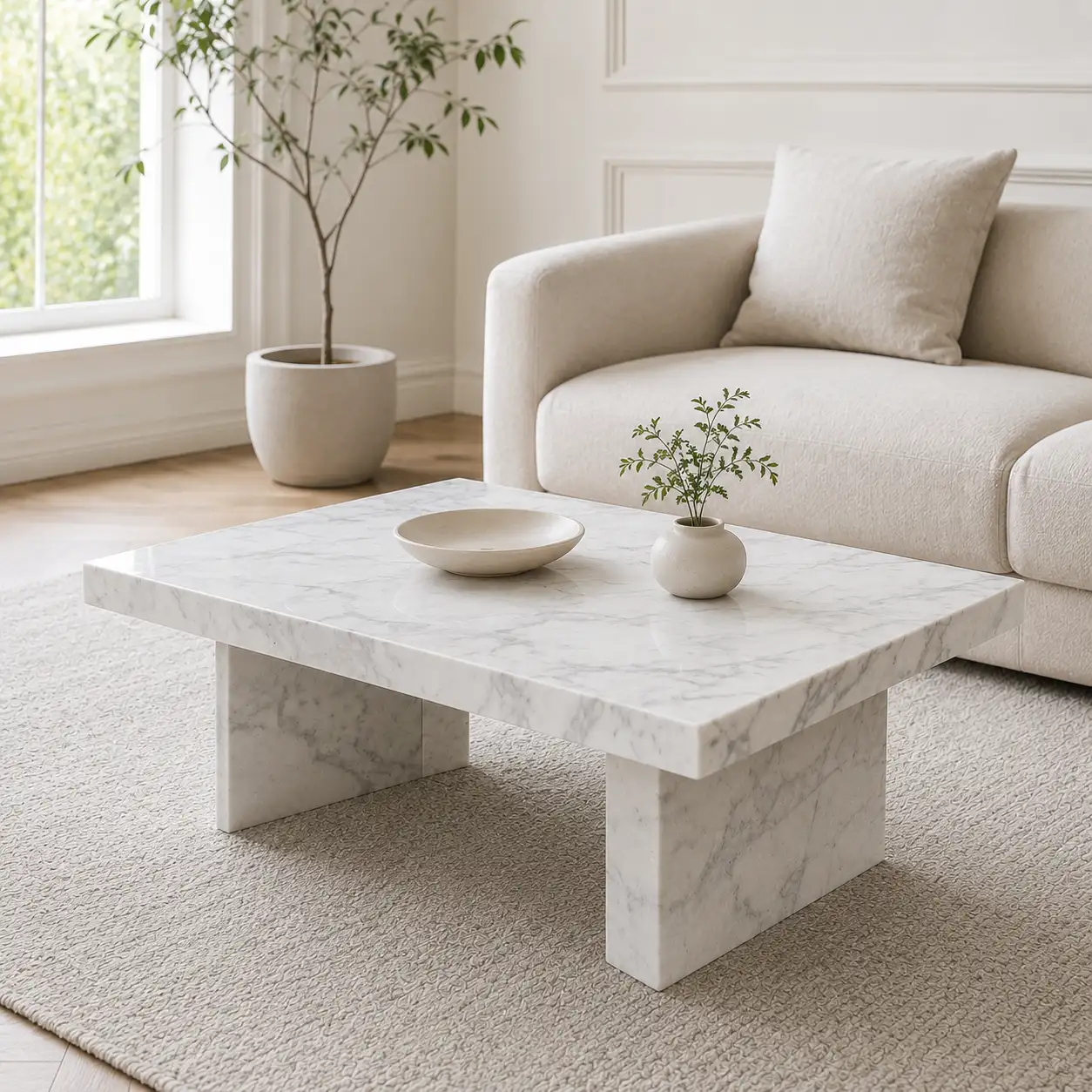 White Marble Coffee Table