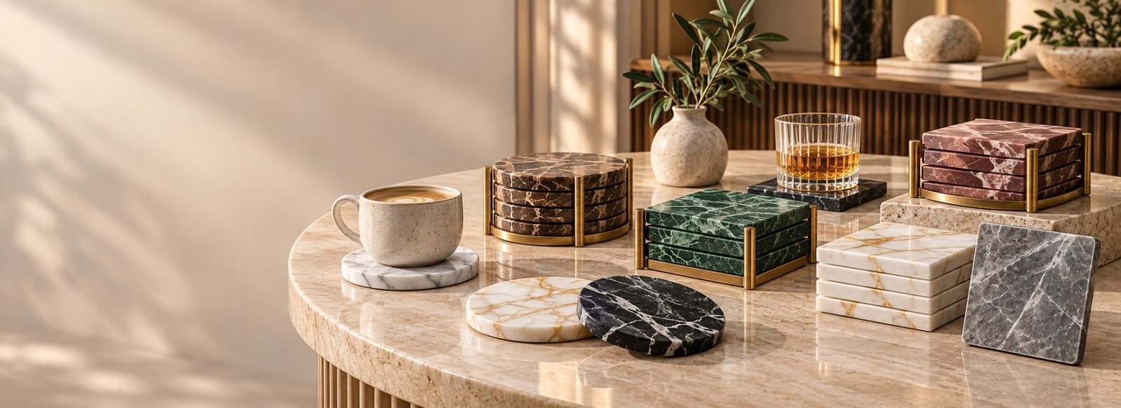 Custom Marble Coasters