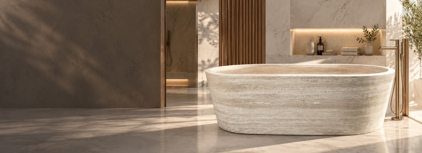 Custom Travertine Bathtubs